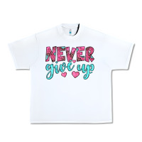 White never give up Urban Heavy Tee - JahusDesignShop