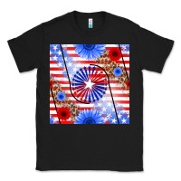 Black patriotic usa flag and sunflower Classic Tee - BundleAndBundleShop
