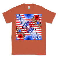 Copper patriotic usa flag and sunflower Classic Tee - BundleAndBundleShop
