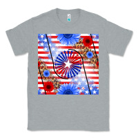 Heather Grey patriotic usa flag and sunflower Classic Tee - BundleAndBundleShop