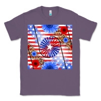 Lavender patriotic usa flag and sunflower Classic Tee - BundleAndBundleShop