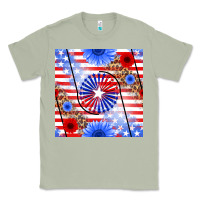 Matcha patriotic usa flag and sunflower Classic Tee - BundleAndBundleShop