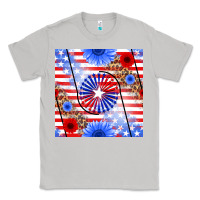 Moon Dust patriotic usa flag and sunflower Classic Tee - BundleAndBundleShop