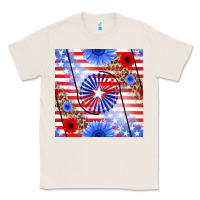 Natural patriotic usa flag and sunflower Classic Tee - BundleAndBundleShop