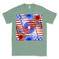 Sage patriotic usa flag and sunflower Classic Tee - BundleAndBundleShop