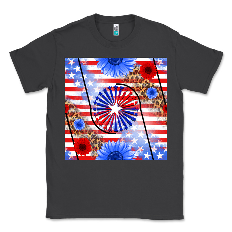 Patriotic Usa Flag And Sunflower Classic Tee by BundleAndBundleShop | Teevron