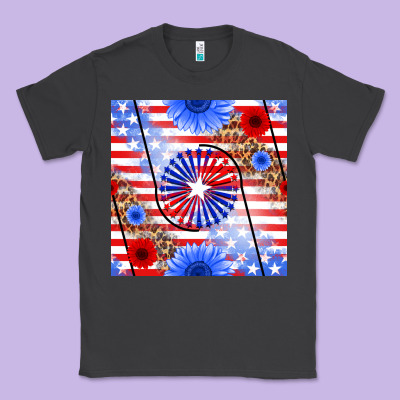Patriotic Usa Flag And Sunflower Classic Tee Designed By Bundleandbundleshop