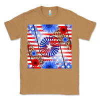 Toasted Coconut patriotic usa flag and sunflower Classic Tee - BundleAndBundleShop