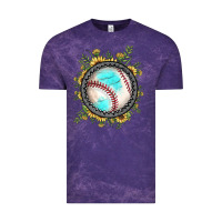 Cloud Purple baseball gemstone sunflower Vintage Tee - JahusDesignShop