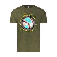 Vintage Olive baseball gemstone sunflower Vintage Tee - JahusDesignShop