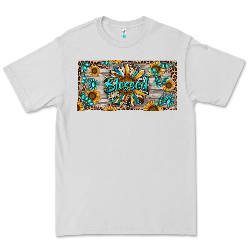 Blessed With Sunflower And Gemstone Premium Tee by RanaPortraitStore | Teevron