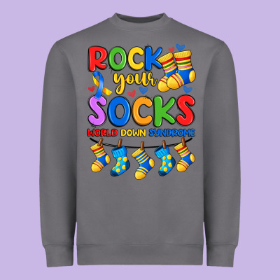 Rock Your  World Down Syndrome Heavyweight Sweatshirt Designed By Artiststas
