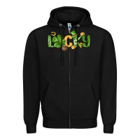 Black lucky st patrick s day Zipper Hoodie - MaliasSmallBusiness