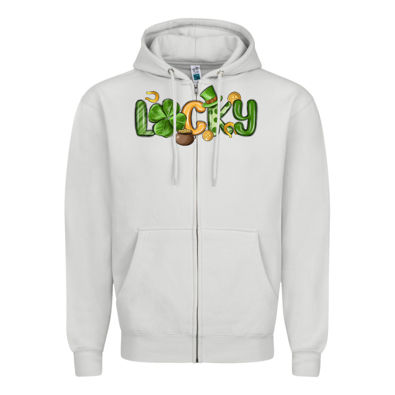 Lucky St Patrick S Day Zipper Hoodie by MaliasSmallBusiness | Teevron