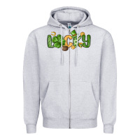 Heather Grey lucky st patrick s day Zipper Hoodie - MaliasSmallBusiness