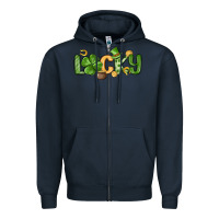 Navy lucky st patrick s day Zipper Hoodie - MaliasSmallBusiness