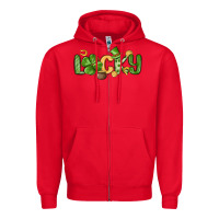 Red lucky st patrick s day Zipper Hoodie - MaliasSmallBusiness