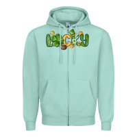 Seafoam lucky st patrick s day Zipper Hoodie - MaliasSmallBusiness