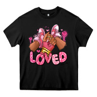 Black loved valentine's day afro girl sneakers Heavy Core Tee - RanaPortraitStore