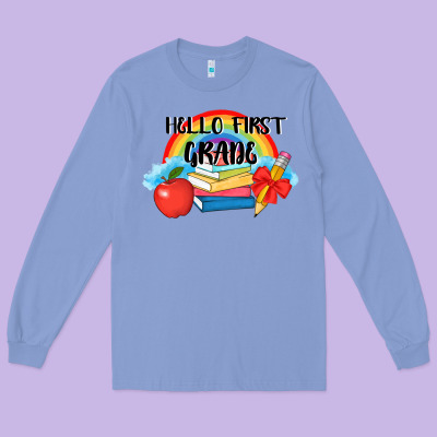 Back To School Hello First Grade 3200x2400 Long Sleeve Tee Designed By Adodesignshop
