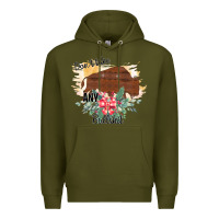 Army Green Take No Bull Floral Rodeo Premium Hoodie - Bettercallsaul