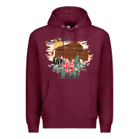 Burgundy Take No Bull Floral Rodeo Premium Hoodie - Bettercallsaul