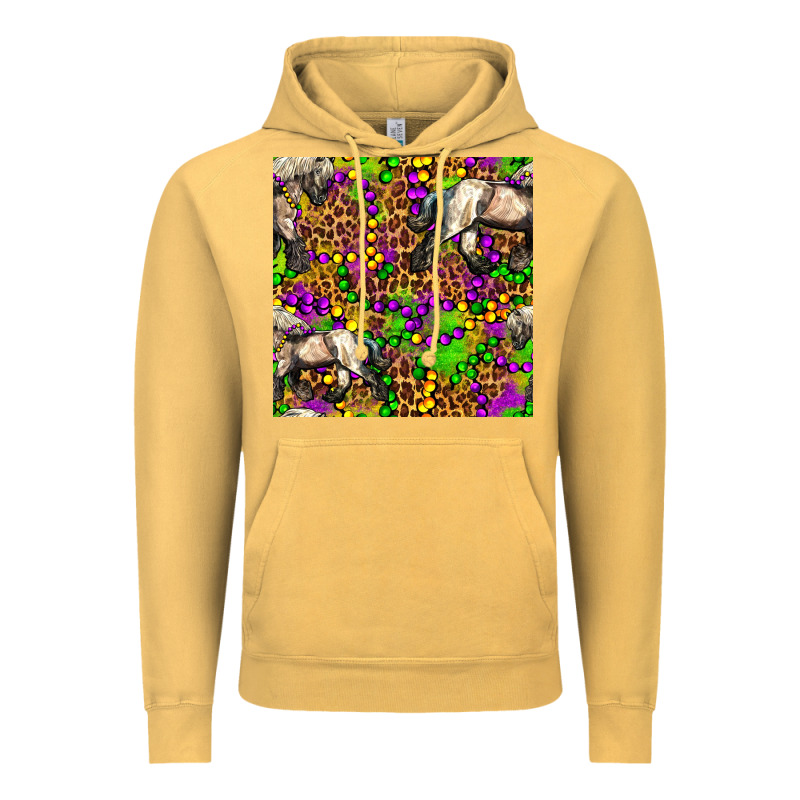 Mardi Gras Leopard Horse Seamless Pattern Vintage Hoodie by FaDigitalArtStudio | Teevron