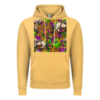 Vintage Mustard mardi gras leopard horse seamless pattern Vintage Hoodie - FaDigitalArtStudio