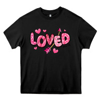 Black loved valentines day Heavy Core Tee - RanaPortraitStore