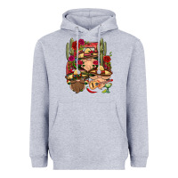Heather Grey Mexican Gnomies Truck Heavyweight Hoodie - BundleAndBundleShop