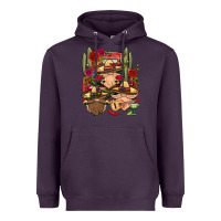 Plum Mexican Gnomies Truck Heavyweight Hoodie - BundleAndBundleShop