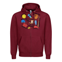 Burgundy softball mom Zipper Hoodie - MaliasSmallBusiness