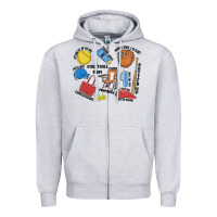 Heather Grey softball mom Zipper Hoodie - MaliasSmallBusiness
