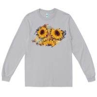 Moon Dust sunflower glitter leather patch Long Sleeve Tee - AdoDesignShop