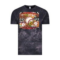 Cloud Black baseball leopard cowhide sunflower Vintage Tee - JahusDesignShop