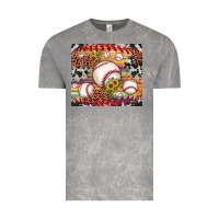 Cloud Rock baseball leopard cowhide sunflower Vintage Tee - JahusDesignShop