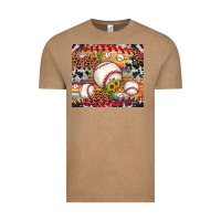 Vintage Coffee baseball leopard cowhide sunflower Vintage Tee - JahusDesignShop