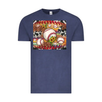 Baseball Leopard Cowhide Sunflower Vintage Tee | Teevron
