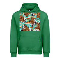 Emerald serape cowhide and leopard with glitter Urban Hoodie - TumblerDesignByShophia