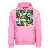 Fuchsia Pink serape cowhide and leopard with glitter Urban Hoodie - TumblerDesignByShophia