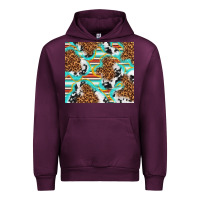 Mauve Wine serape cowhide and leopard with glitter Urban Hoodie - TumblerDesignByShophia