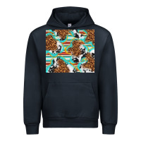 Navy serape cowhide and leopard with glitter Urban Hoodie - TumblerDesignByShophia