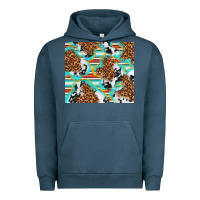 Pigment Midnight Navy serape cowhide and leopard with glitter Urban Hoodie - TumblerDesignByShophia