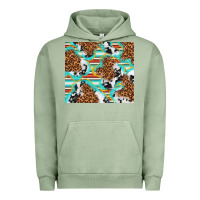Pigment Oil Green serape cowhide and leopard with glitter Urban Hoodie - TumblerDesignByShophia
