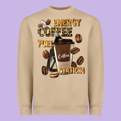 Energy Coffee Fuel Station Heavyweight Sweatshirt Designed By Artiststas