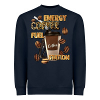 Navy energy coffee fuel station Heavyweight Sweatshirt - Artiststas