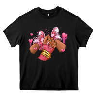 Black valentines day afro girl sneakers Heavy Core Tee - RanaPortraitStore