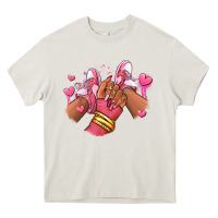Cream valentines day afro girl sneakers Heavy Core Tee - RanaPortraitStore