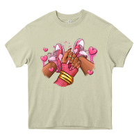 Mossy valentines day afro girl sneakers Heavy Core Tee - RanaPortraitStore
