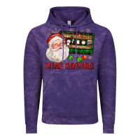 Cloud Purple Merry christmas santa cassette Vintage Hoodie - FaDigitalArtStudio